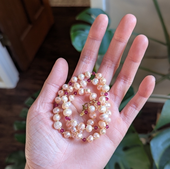 Freshwater Pearl Swarovski Necklace - Picture 6 of 12